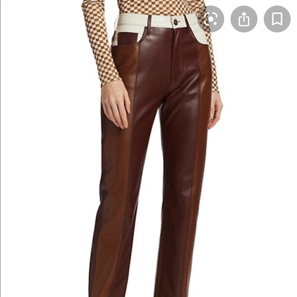 Nanushka Brown Leather Pants